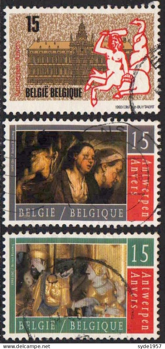 1993 COB 2495-2499 (complet) Anvers 1993, Capitale Culturelle De L'Europe - Used Stamps