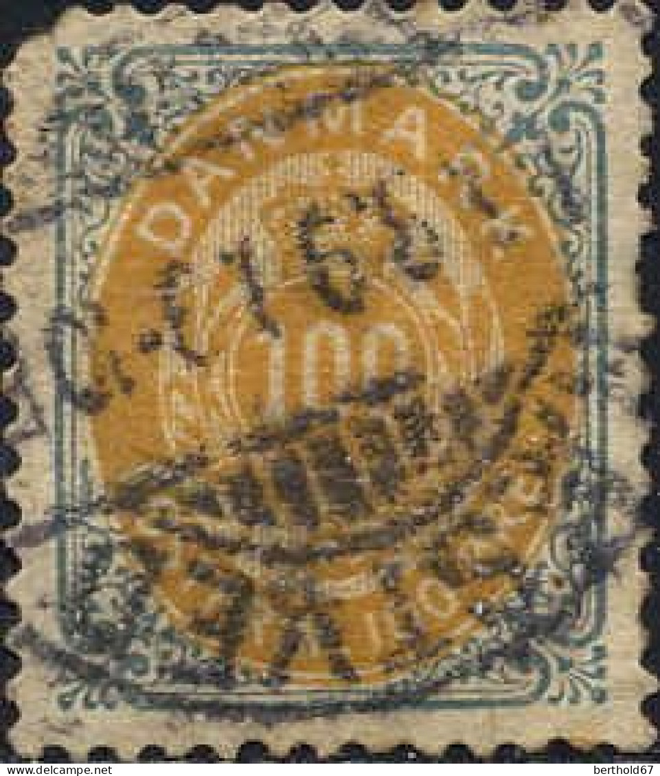 Danemark Poste Obl Yv:  29 Mi:31I Couronne & Cor De Poste TB Cachet Rond (Dents Courtes) - Used Stamps