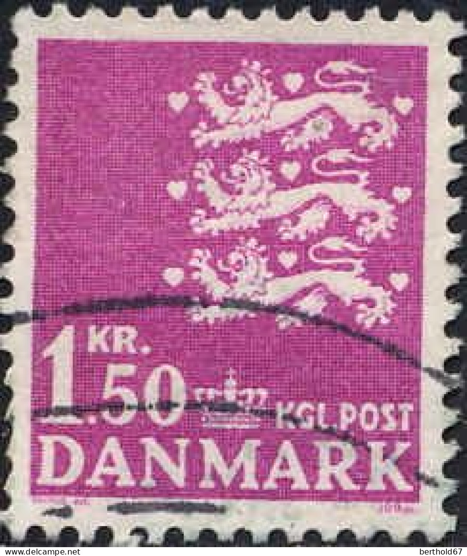 Danemark Poste Obl Yv: 409 Mi:402x Armoiries (Lign.Ondulées) - Oblitérés