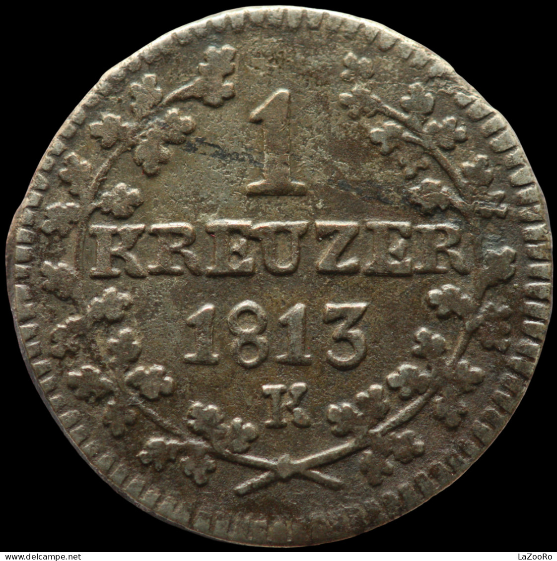 LaZooRo: Switzerland SAINT GALL 1 Kreuzer 1813 K VF - Silver - Kanton St. Gallen