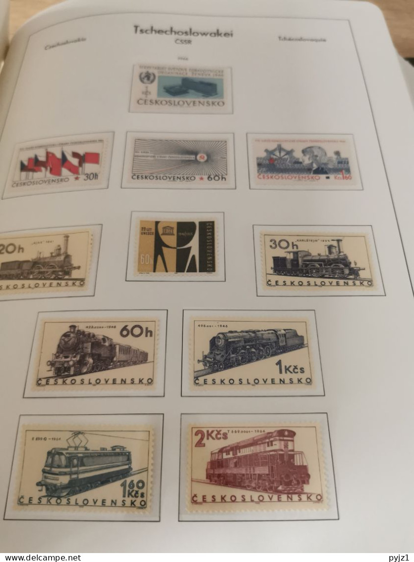 Czechoslovakia 1964-75 MNH in Leuchtturm album