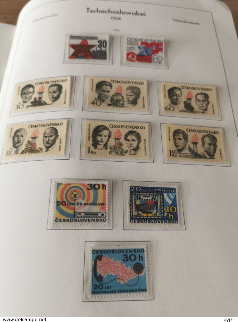 Czechoslovakia 1964-75 MNH in Leuchtturm album