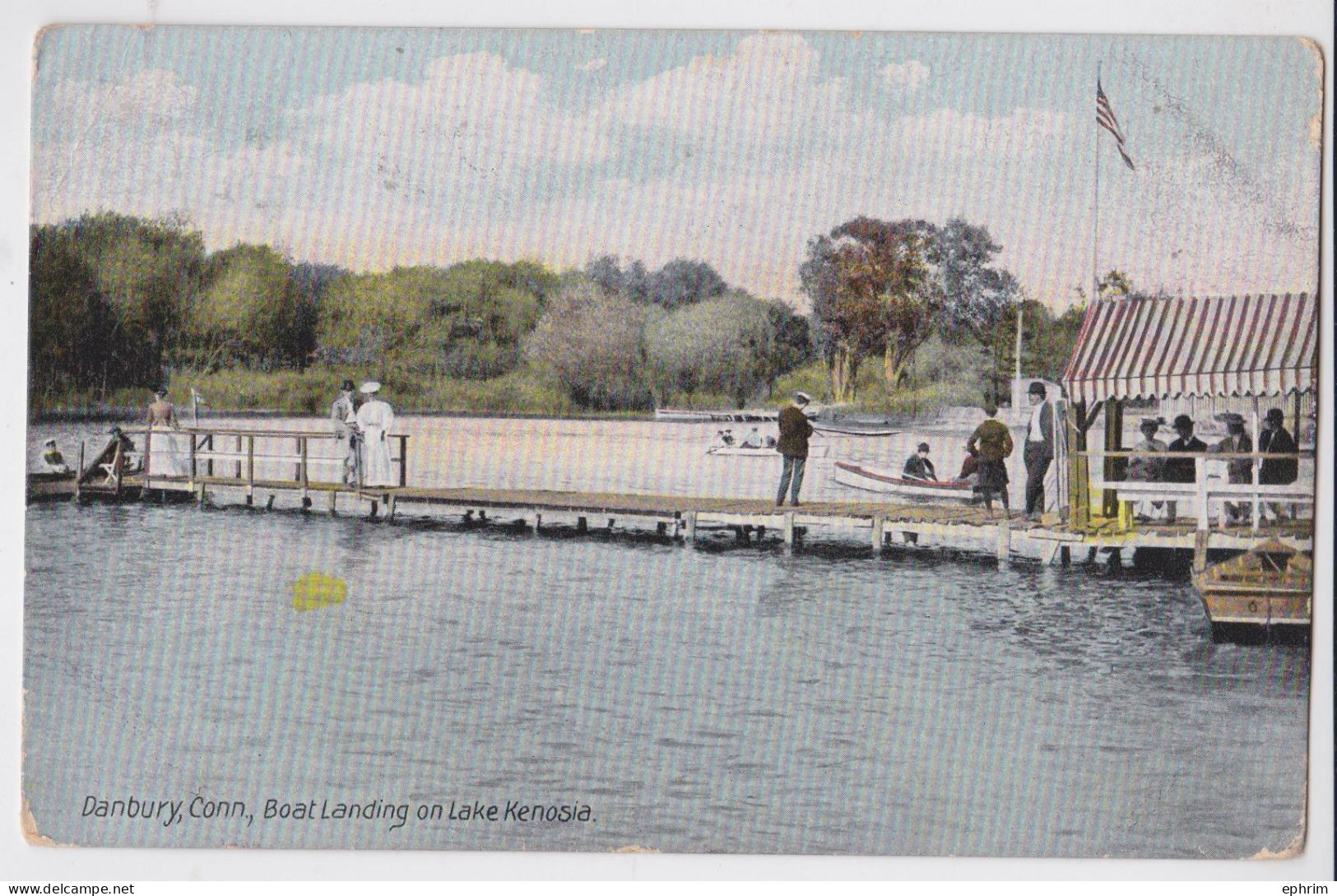 Danbury Connecticut Boat Landing On Lake Kenosia - Altri & Non Classificati