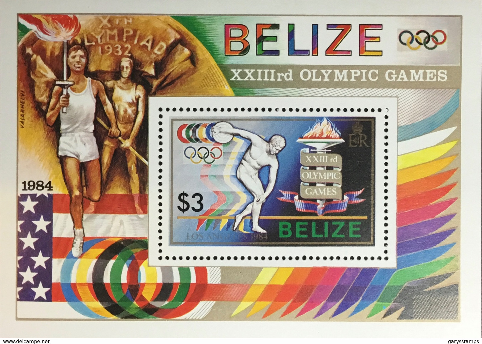 Belize 1984 Olympic Games Minisheet MNH - Belice (1973-...)