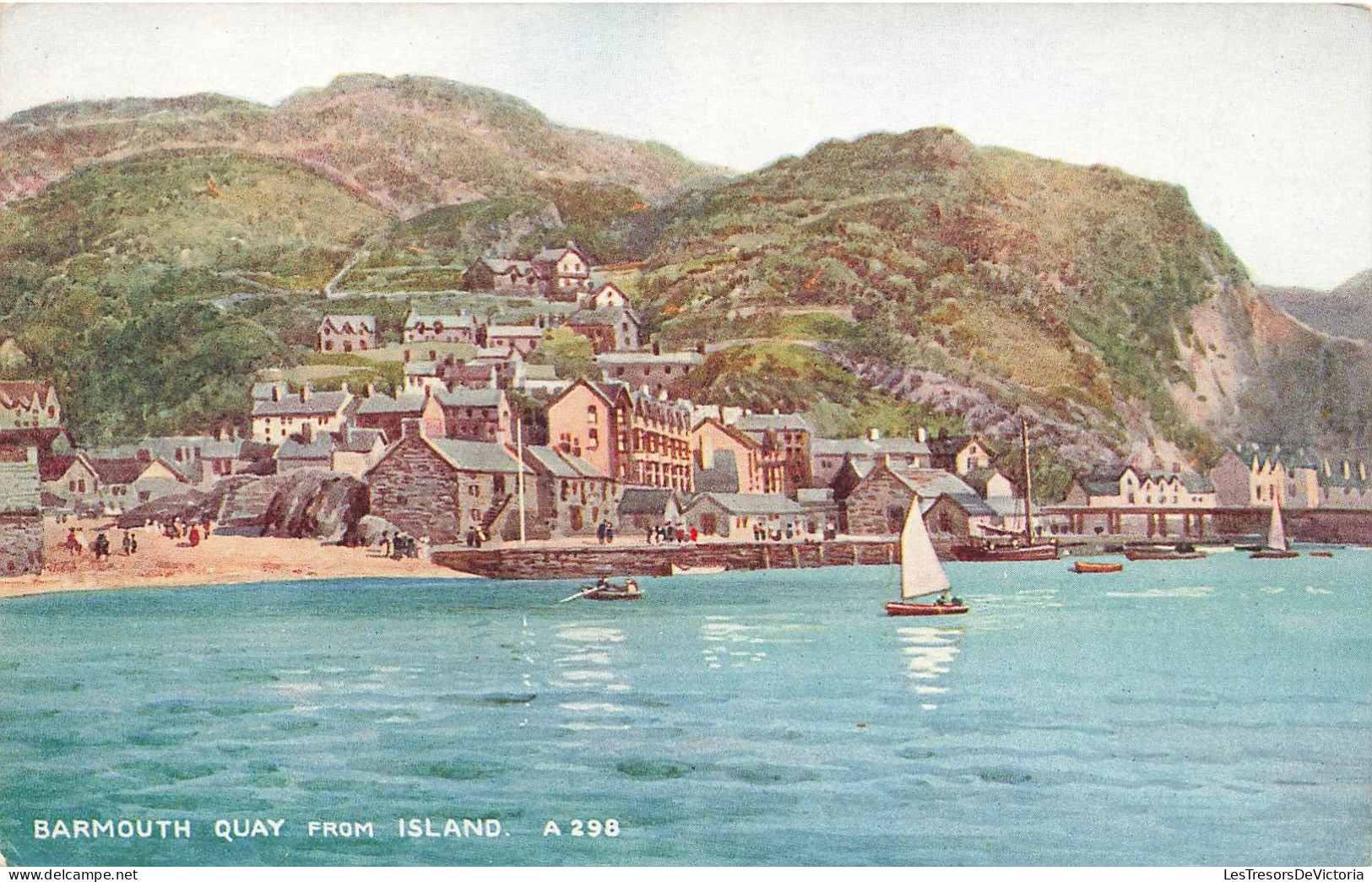 ROYAUME-UNI - Barmouth Quay From Island - A 298 - Vue Sur Le Quai - Des Bateaux - Des Maisons - Carte Postale Ancienne - Gwynedd