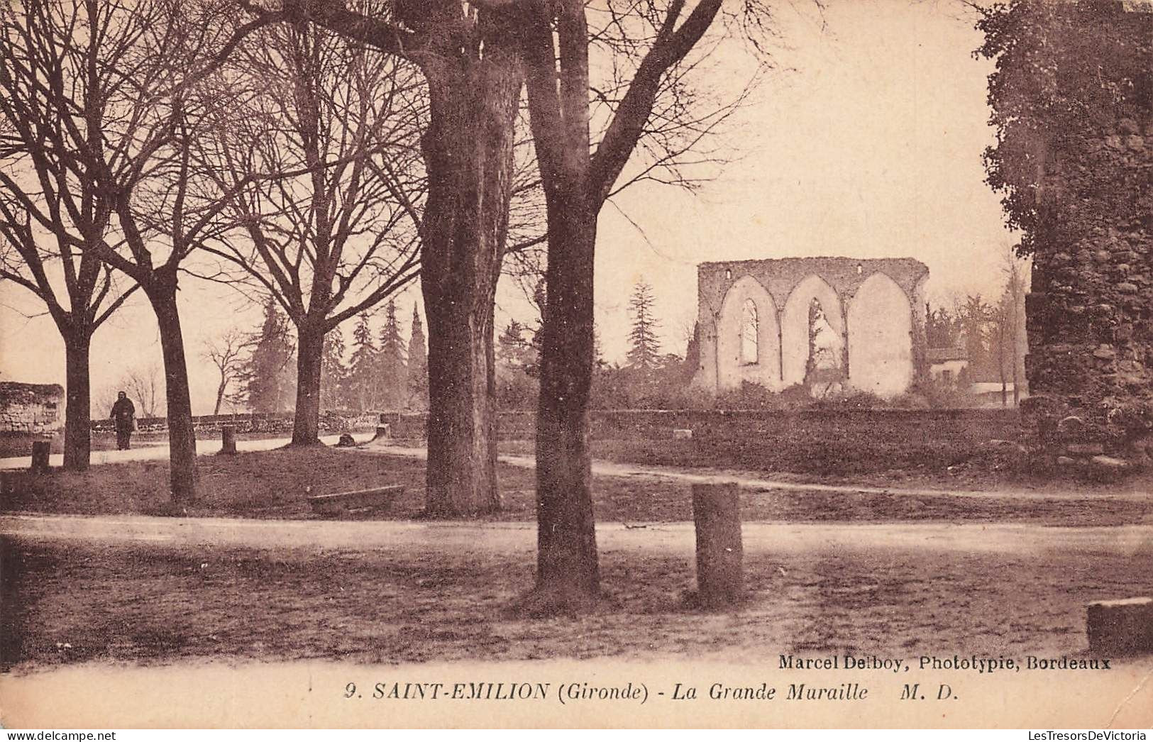FRANCE - Saint Emilion - La Grande Muraille - Carte Postale Ancienne - Saint-Emilion