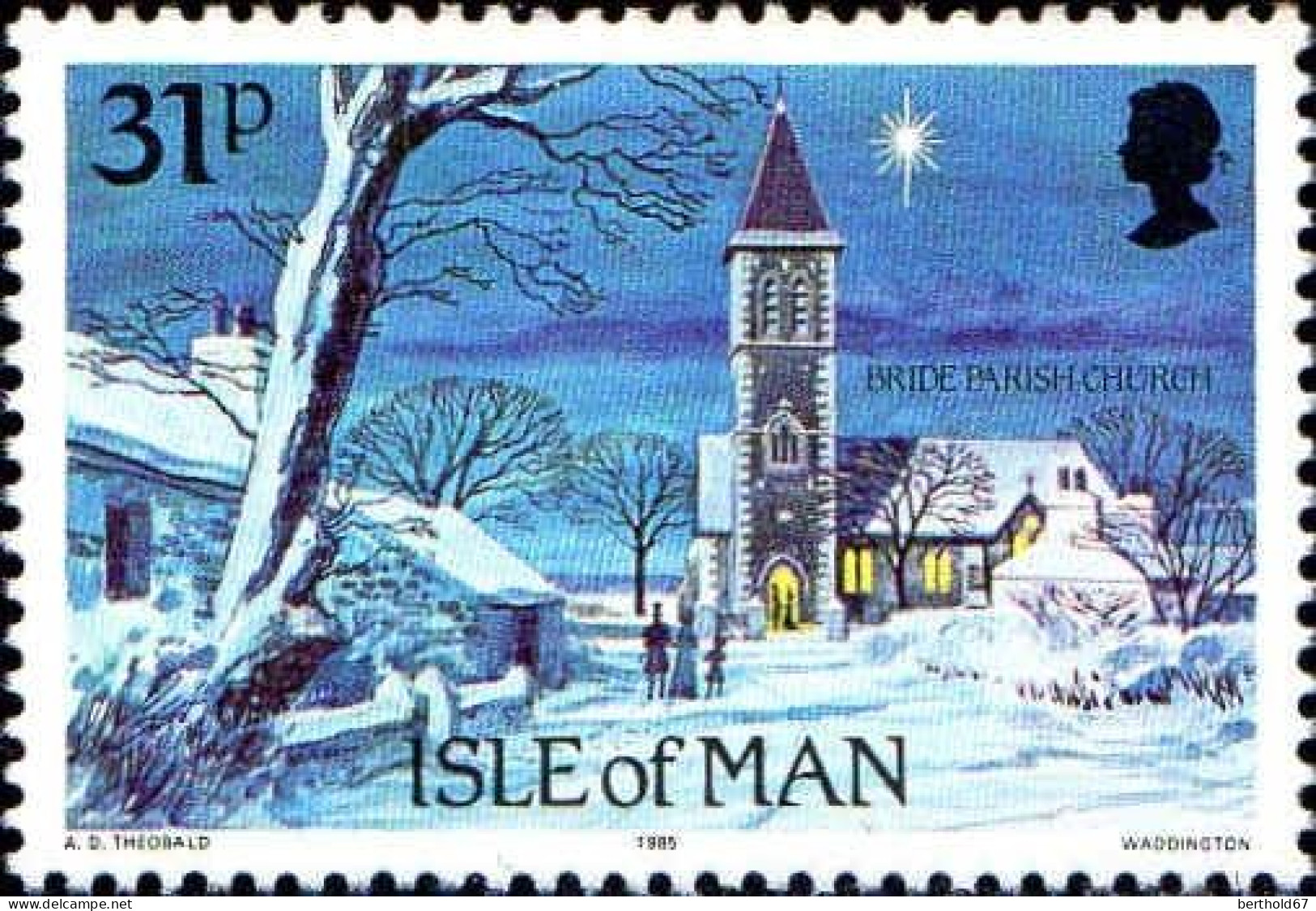 Man Poste N** Yv:290/292 Christmas Eglises (Thème) - Kirchen U. Kathedralen