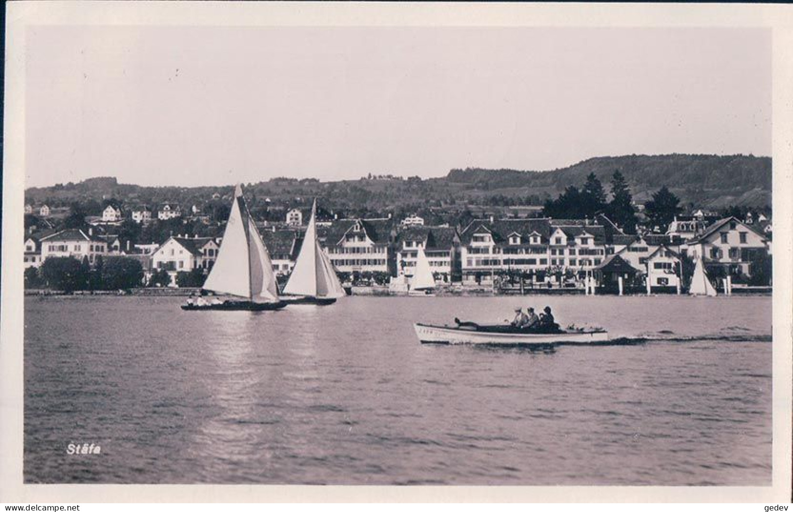 Stäfa ZH, Voiliers Et Barque (1933) - Stäfa