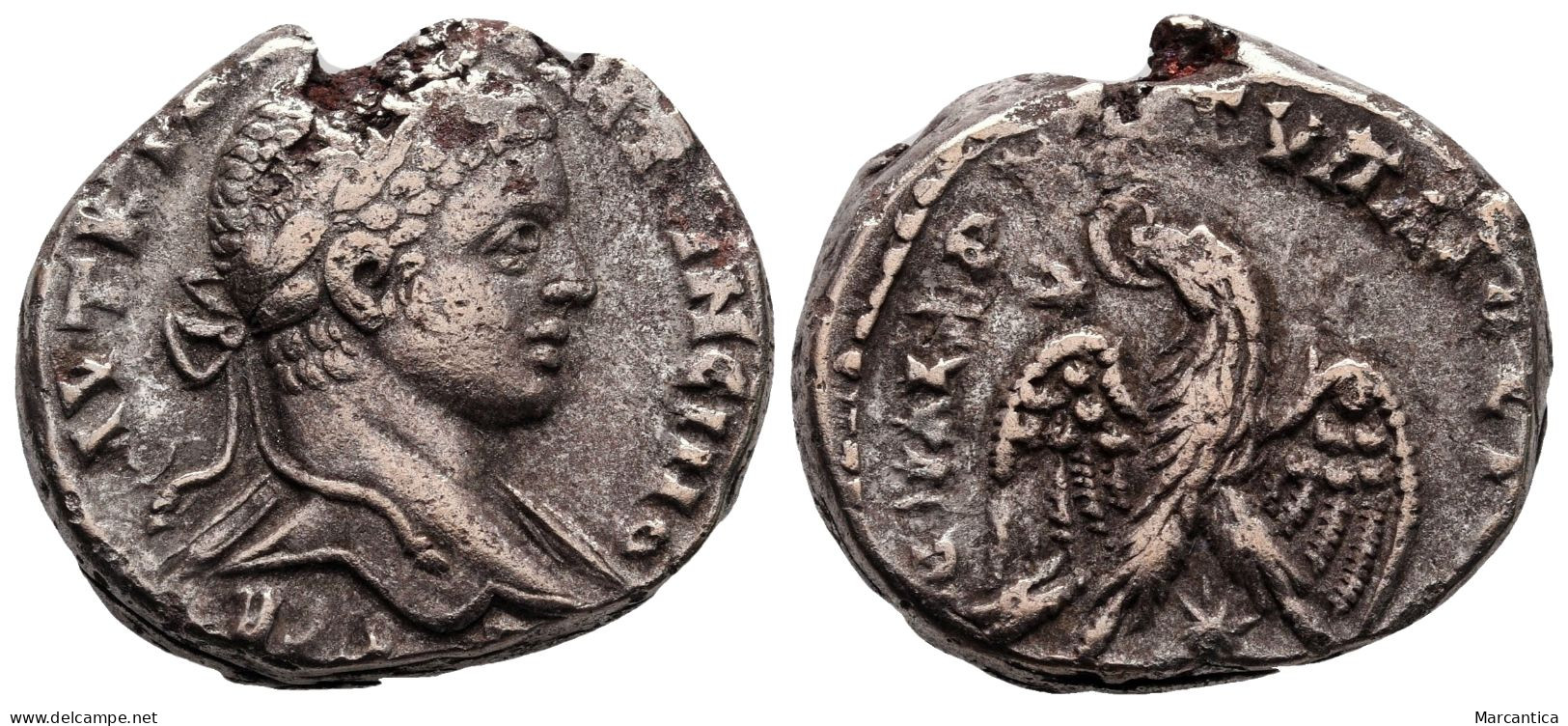 Seleucis And Pieria. Antioch. Elagabal AD 218-222. Billon Tetradrachm 25 Mm, 12,94 G - Provinces Et Ateliers