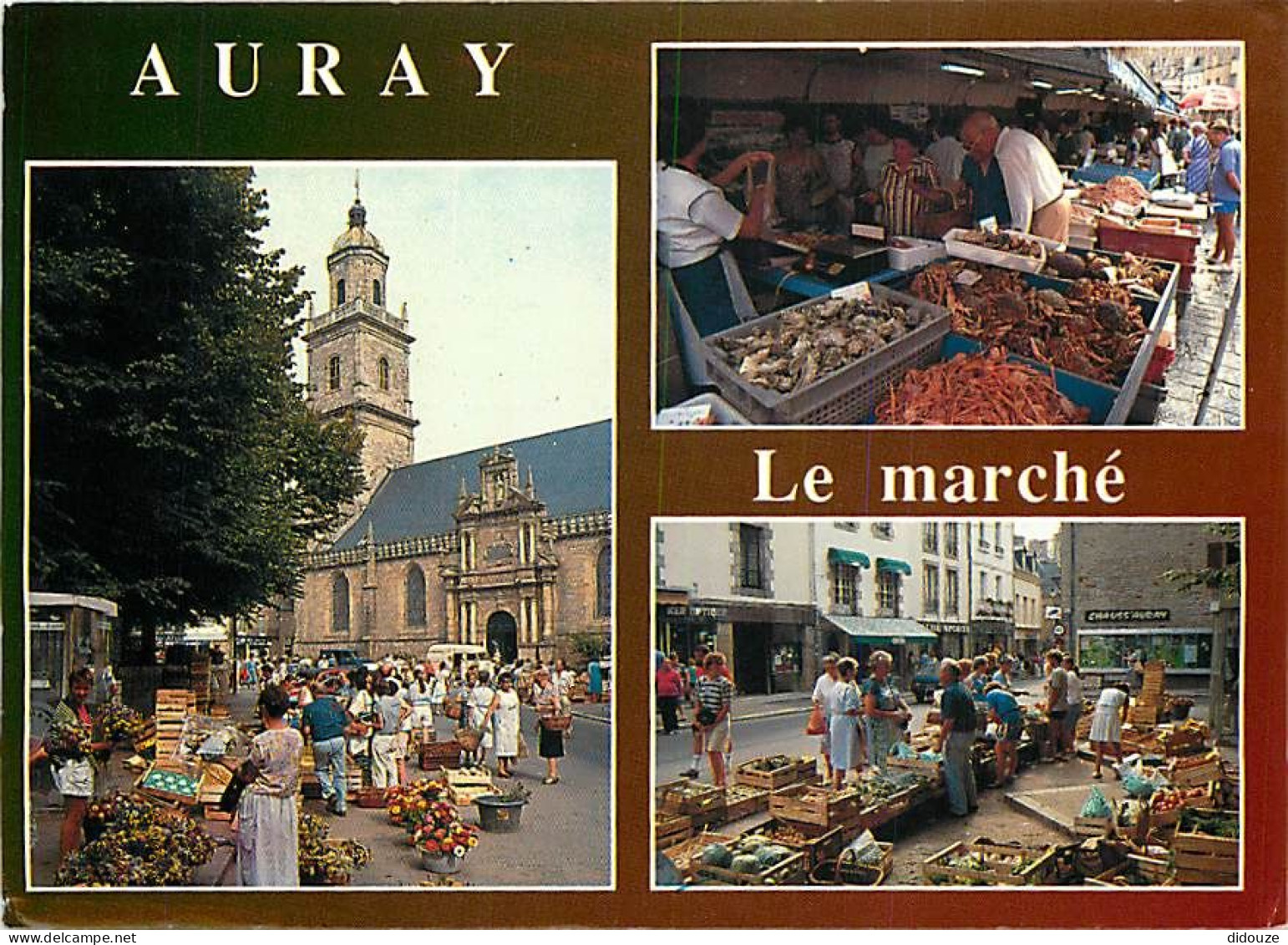 Marches - Auray - Le Marché Du Lundi Matin - Multivues - CPM - Voir Scans Recto-Verso - Marchés