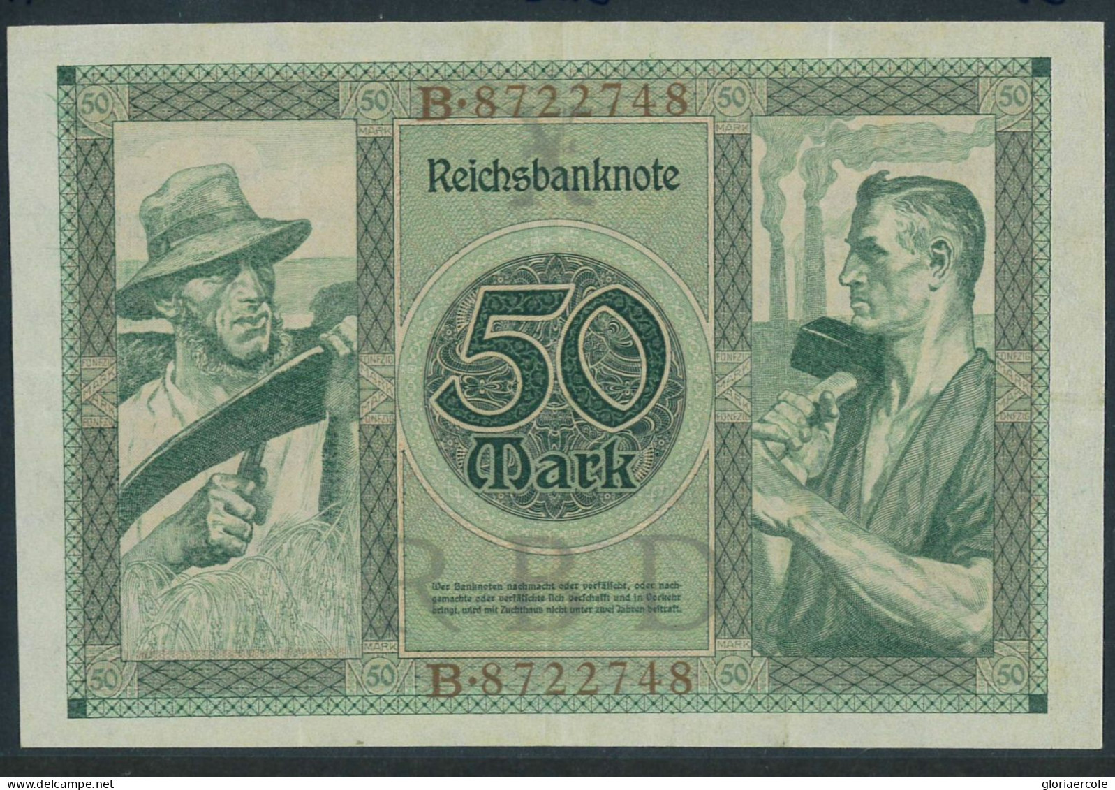 P2753 - GERMANY PAPER MONEY CAT. NR. 68 ALMOST UNCIRCULATED, VERY FINE - Unclassified