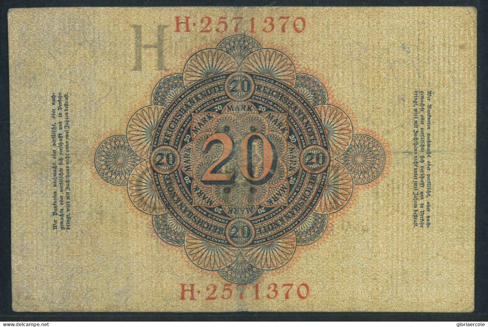 P2757 - GERMANY PAPER MONEY , PICK NR. 40 B VERY FINE CONDITION - Unclassified