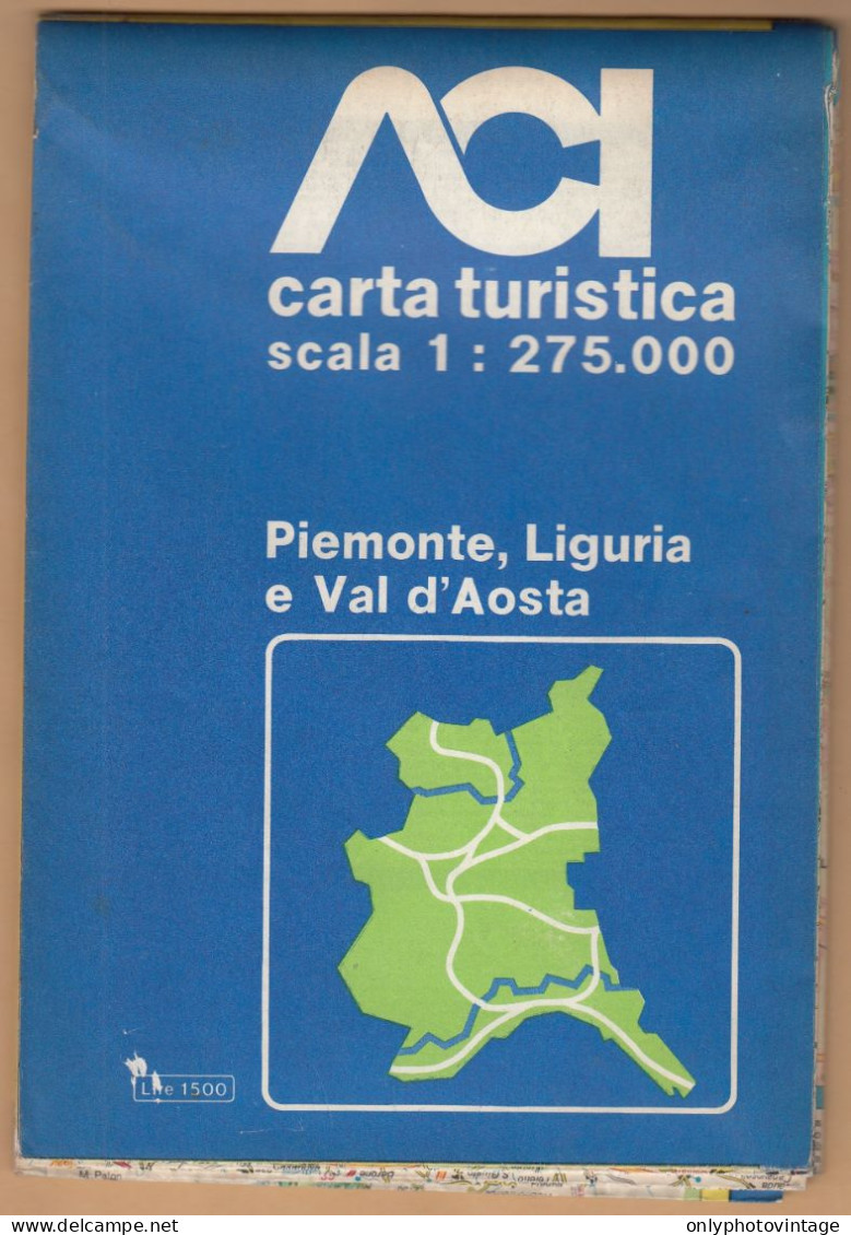 Piemonte Liguria Valle D'Aosta, Carta Turistica Stradale, ACI, Scala 1:275.000, Mappa, Cartina Geografica - Cartes Routières