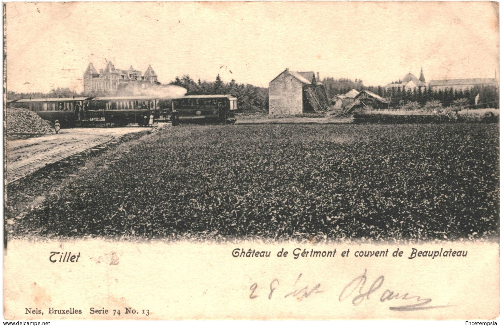 CPA Carte Postale Belgique Tillet Château De Gérimont Et Couvent De Beauplateau - Train 1903 VM78845ok - Sainte-Ode