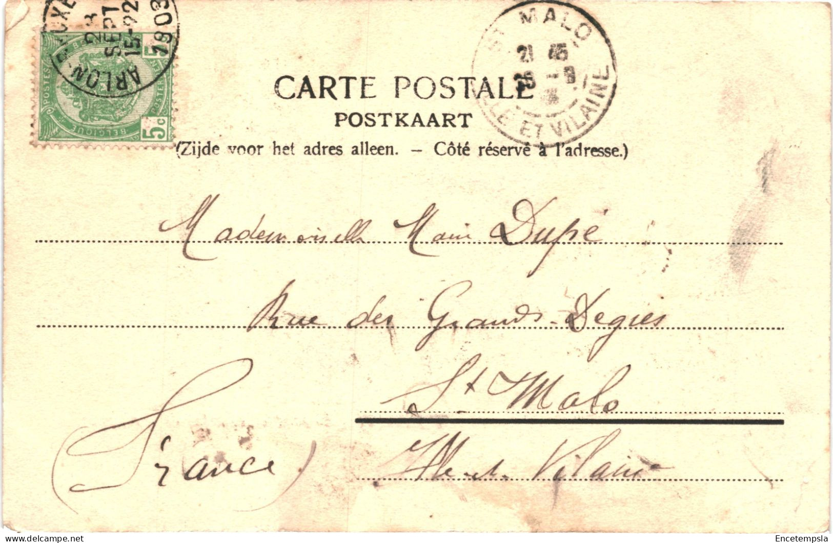 CPA Carte Postale Belgique Tillet Château De Gérimont Et Couvent De Beauplateau - Train 1903 VM78845ok - Sainte-Ode