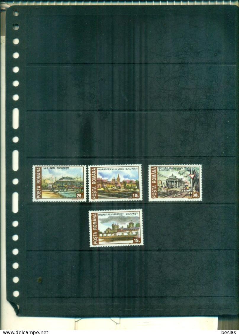 ROUMANIE EDIFICES HISTORIQUES DE BUCAREST 4 VAL  NEUFS A PARTIR DE 0.60 EUROS - Unused Stamps