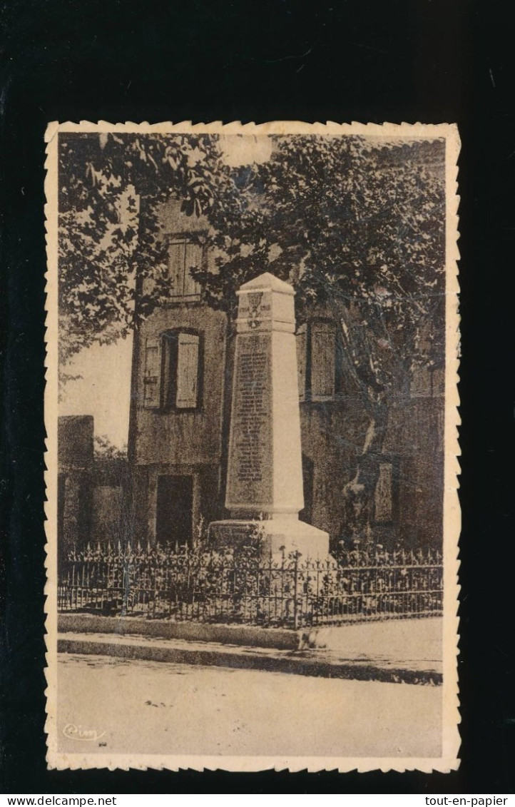 CPA- 83 - Tavernes - Place Des Jardins Le  Monument Aux Morts - Carte écrite - Tavernes