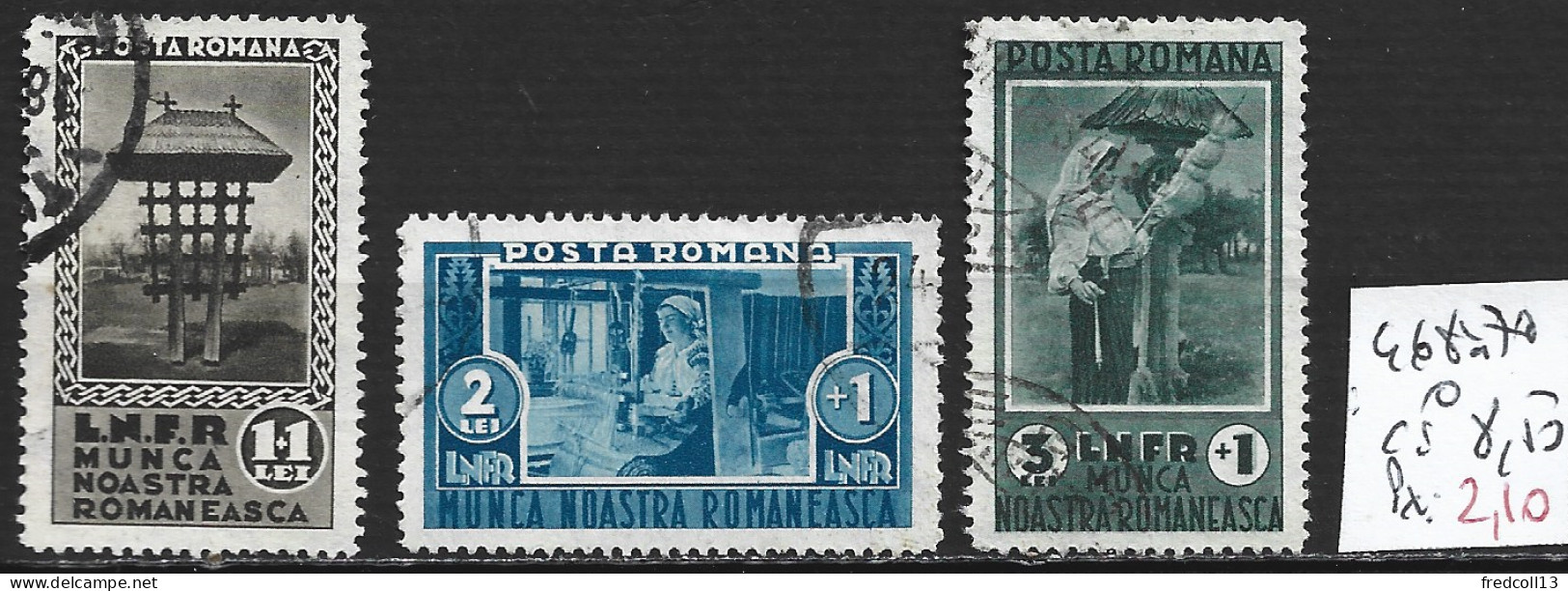 ROUMANIE 468 à 70 Oblitérés Côte 8.50 € - Used Stamps