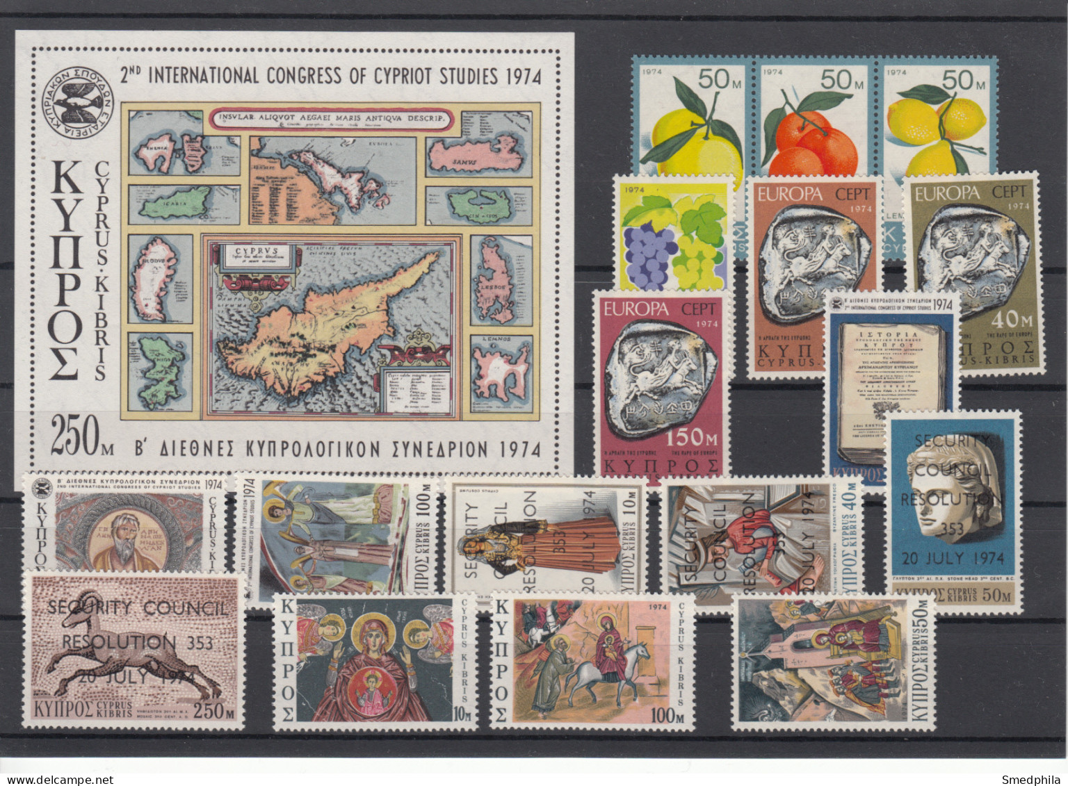 Cyprus 1974 - Full Year MNH ** - Unused Stamps
