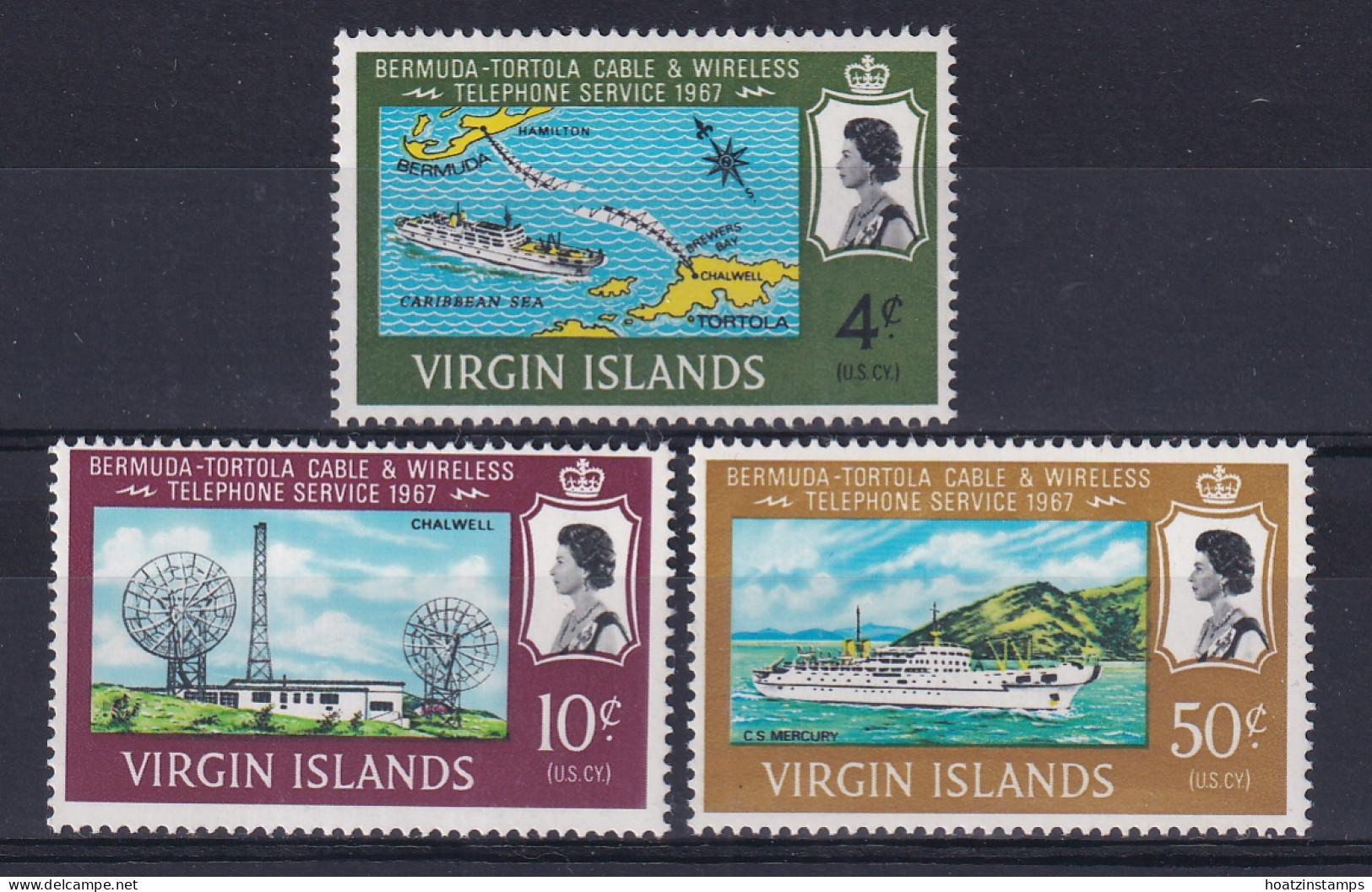 British Virgin Is: 1967   Inauguration Of Bermuda-Tortola Telephone Service   MNH - Iles Vièrges Britanniques