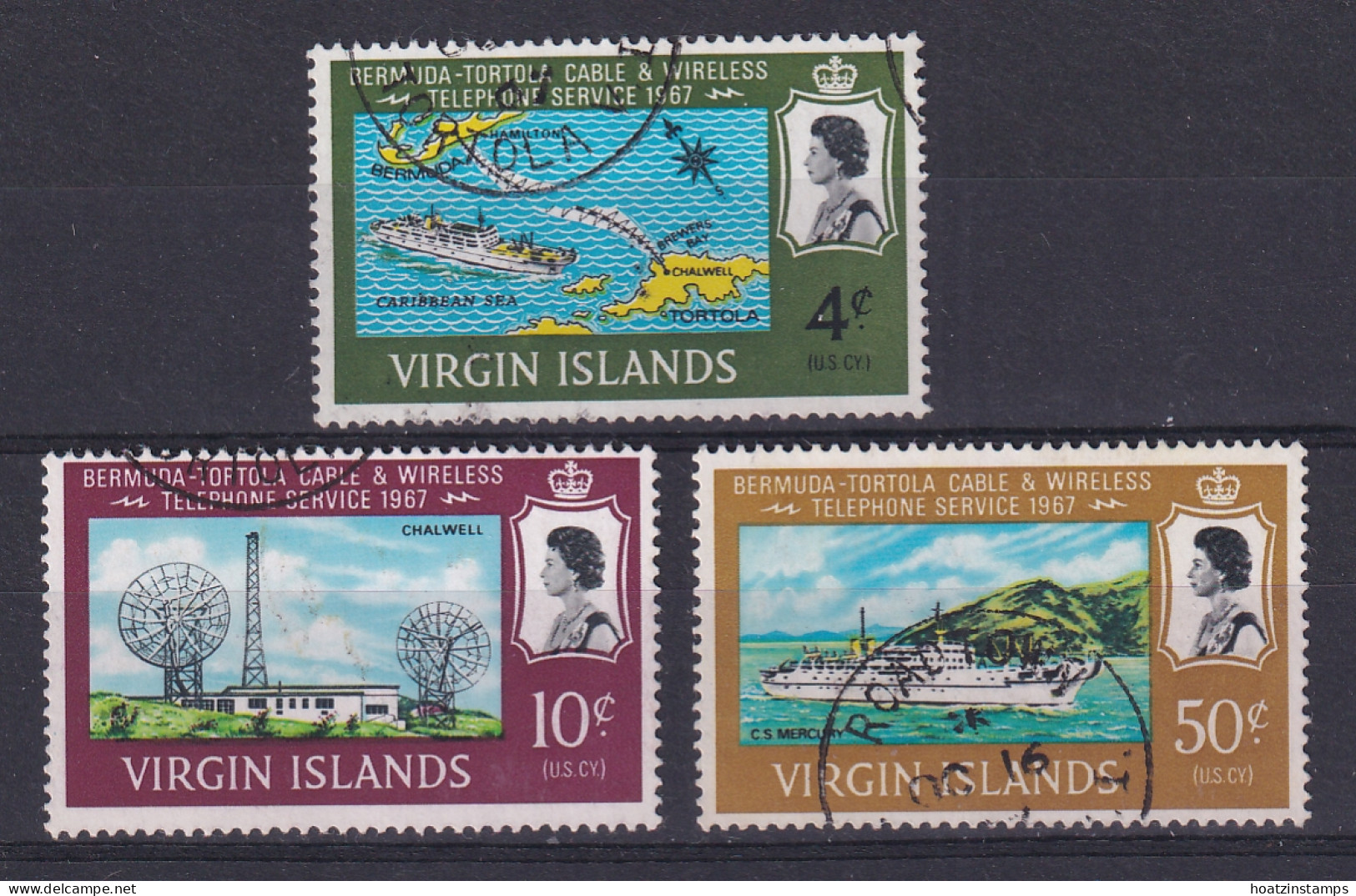 British Virgin Is: 1967   Inauguration Of Bermuda-Tortola Telephone Service   Used - Britse Maagdeneilanden