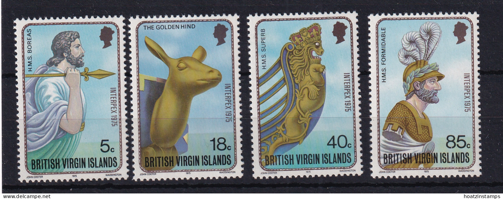 British Virgin Is: 1974   Interpex 1974 - Naval Crests     MNH - British Virgin Islands