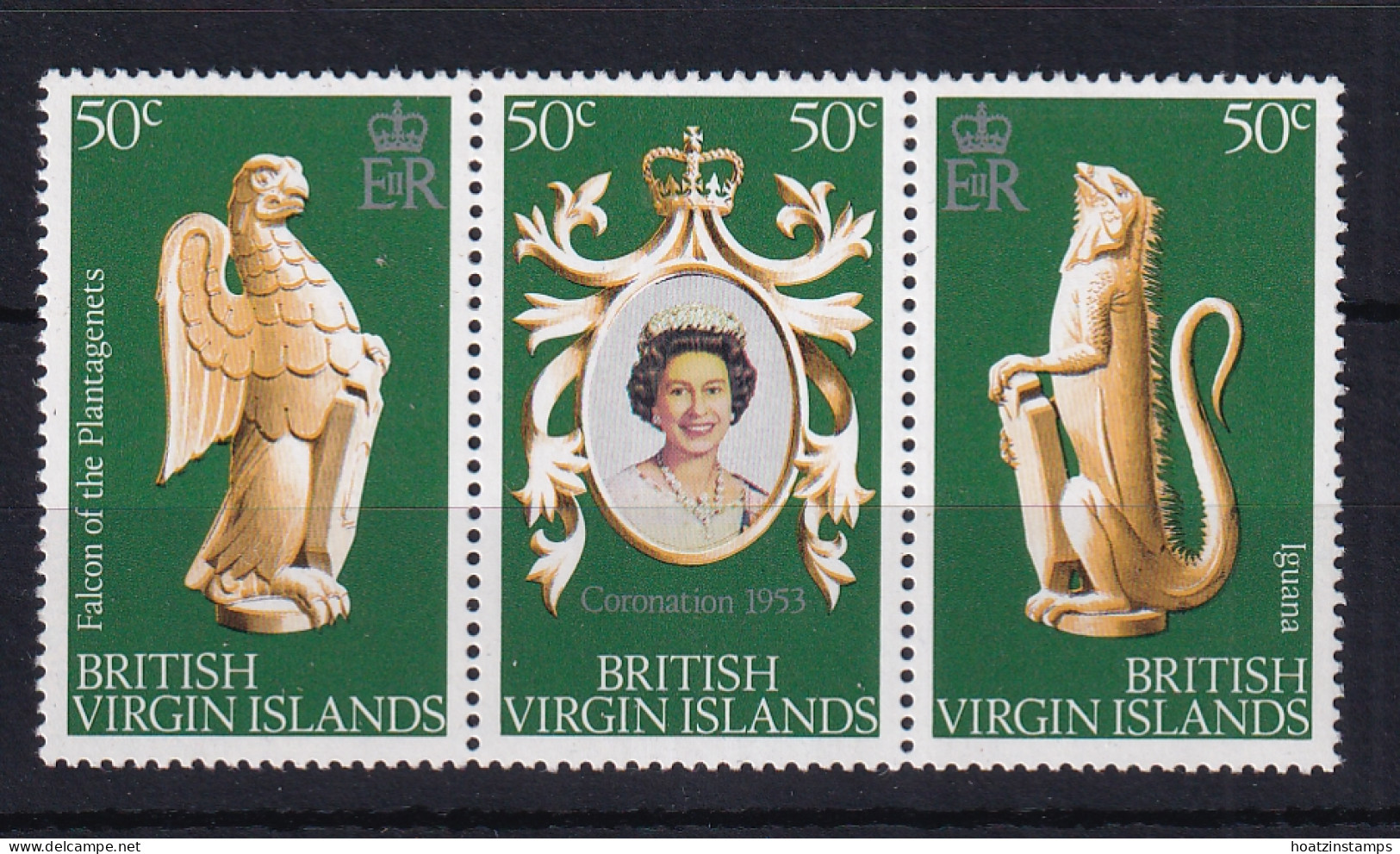 British Virgin Is: 1978   25th Anniv Of Coronation  MNH Triplet - British Virgin Islands