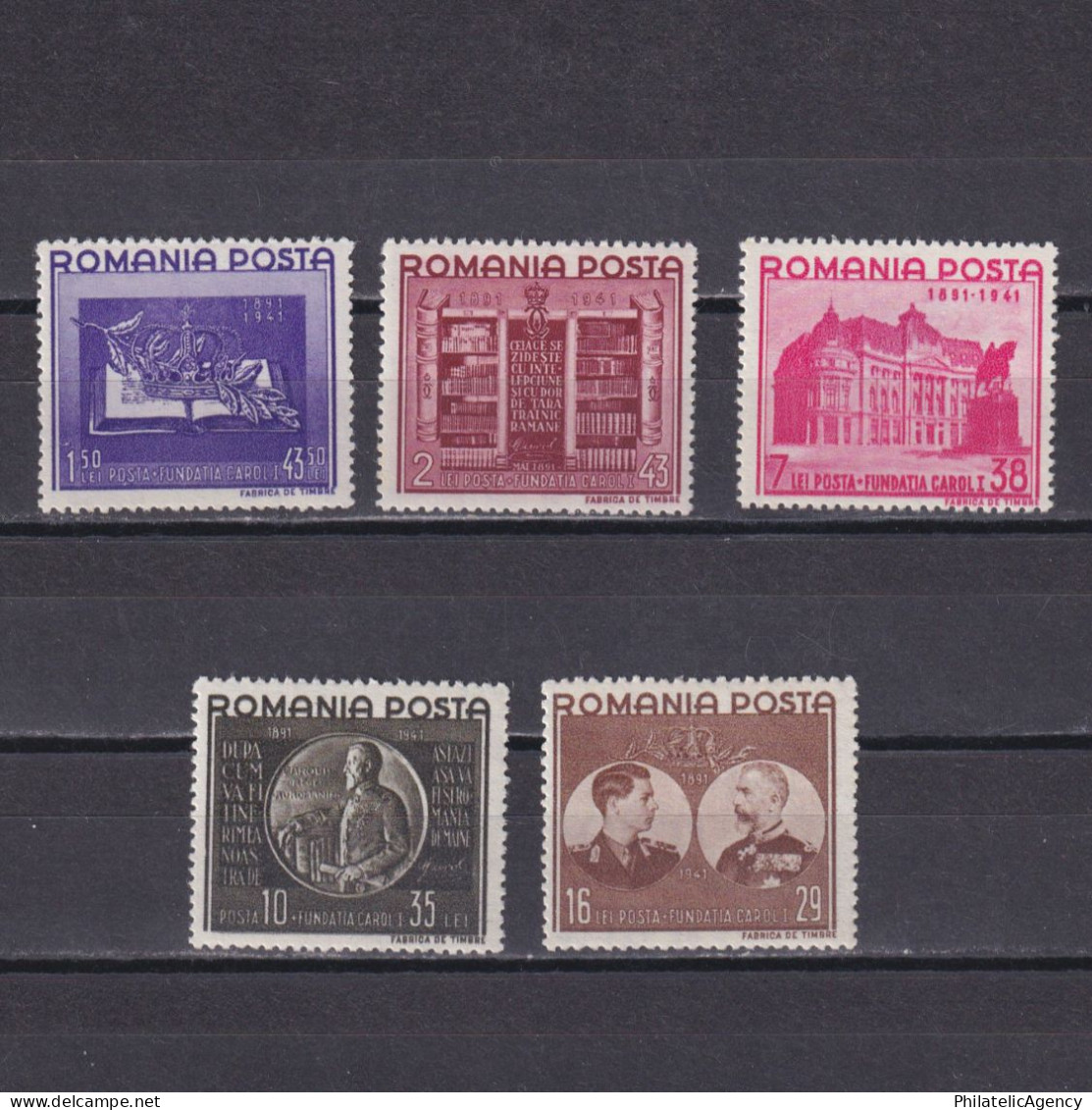 ROMANIA 1941, Sc# B149-B153, Semi-Postal, King Michael, MH/MNH - Neufs