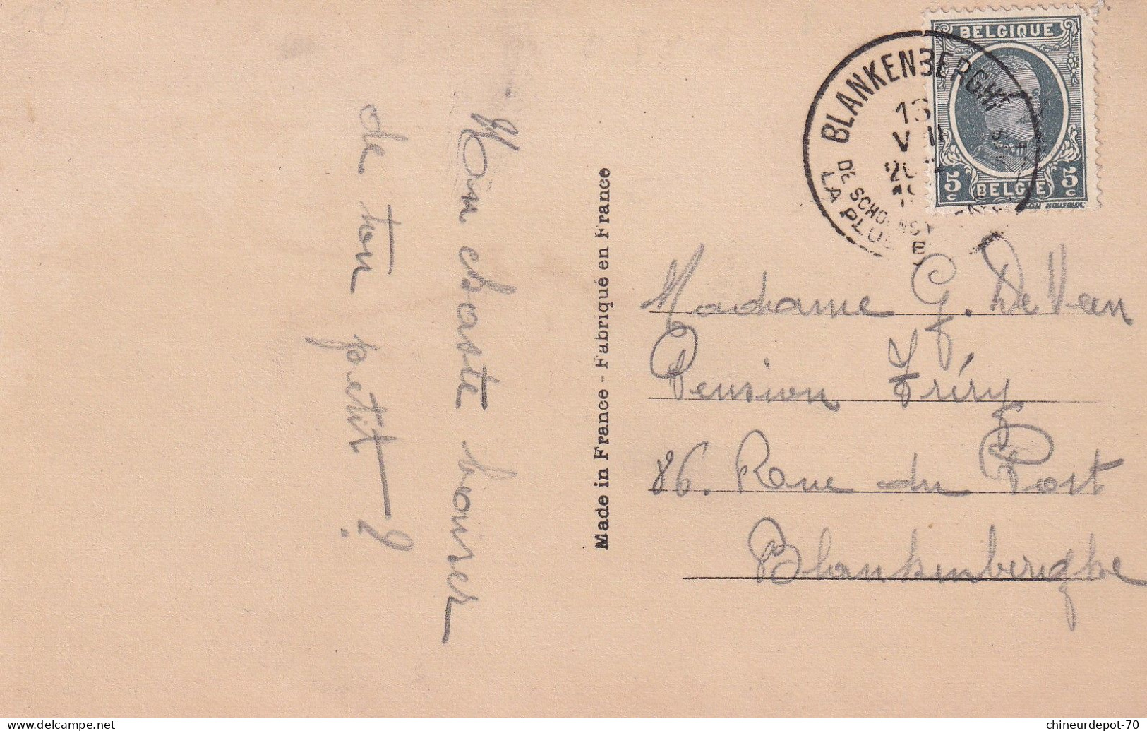 ROI HOUYOUX  BLANKENBERGHE COUPLE LEO PARIS 1296 - 1922-1927 Houyoux