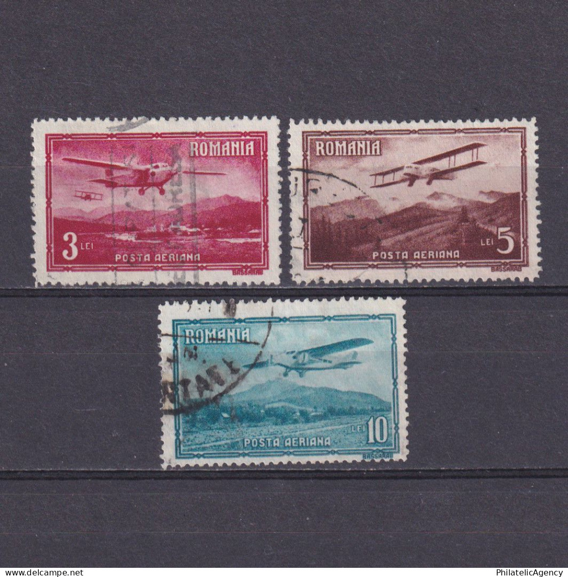 ROMANIA 1931, Sc# C18-C25, Part Set, Planes, Used - Used Stamps