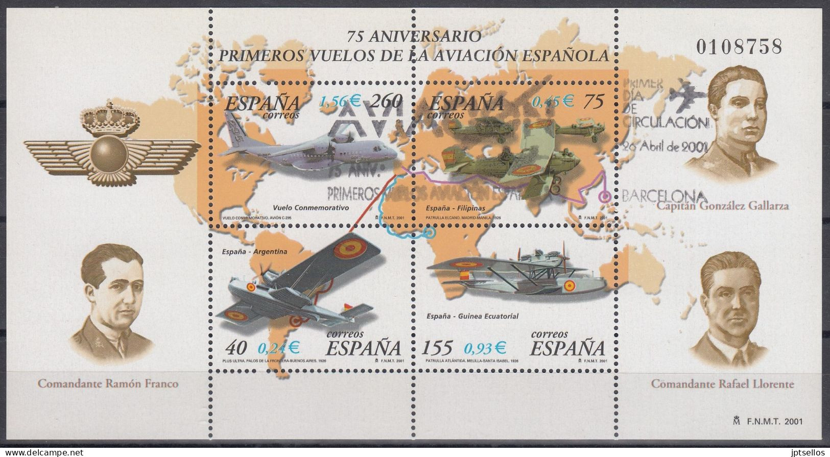 ESPAÑA 2001 Nº 3790 USADO PRIMER DIA - Used Stamps