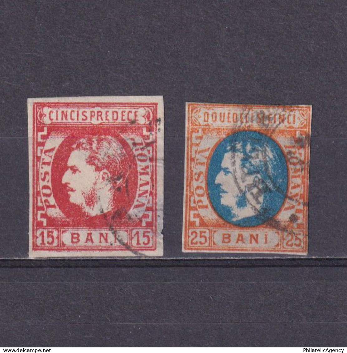 ROMANIA 1869, Sc# 40-41, CV $61, Prince Carol, Used - 1858-1880 Moldavie & Principauté