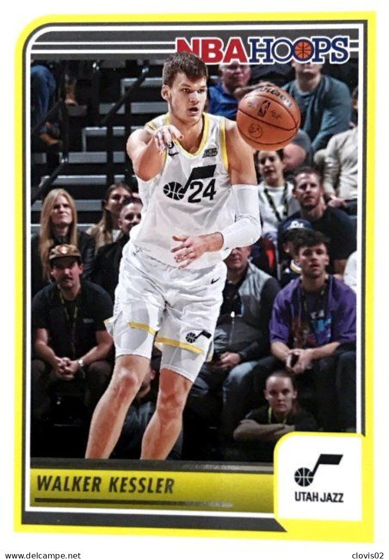 13 Walker Kessler - Utah Jazz - Carte Panini 2023-2024 NBA Hoops Base Cards - Autres & Non Classés