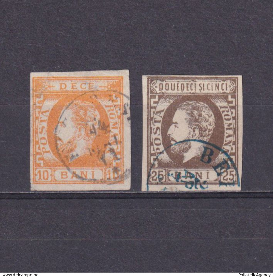 ROMANIA 1871, Sc# 44-47, CV $82, Part Set, Prince Carol, Used - 1858-1880 Moldavia & Principality