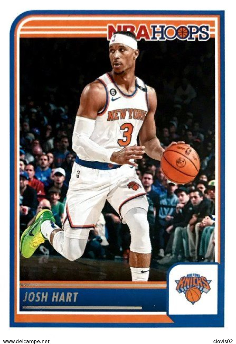 14 Josh Hart - New York Knicks - Carte Panini 2023-2024 NBA Hoops Base Cards - Andere & Zonder Classificatie