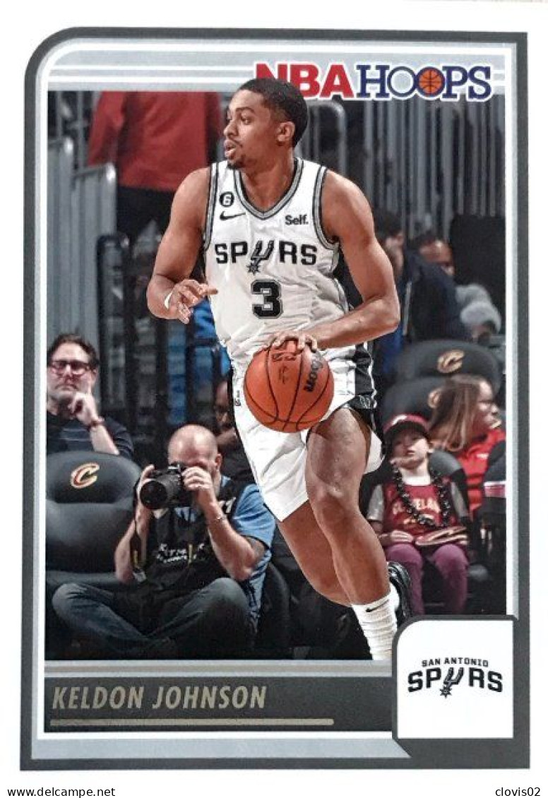 17 Keldon Johnson - San Antonio Spurs - Carte Panini 2023-2024 NBA Hoops Base Cards - Autres & Non Classés