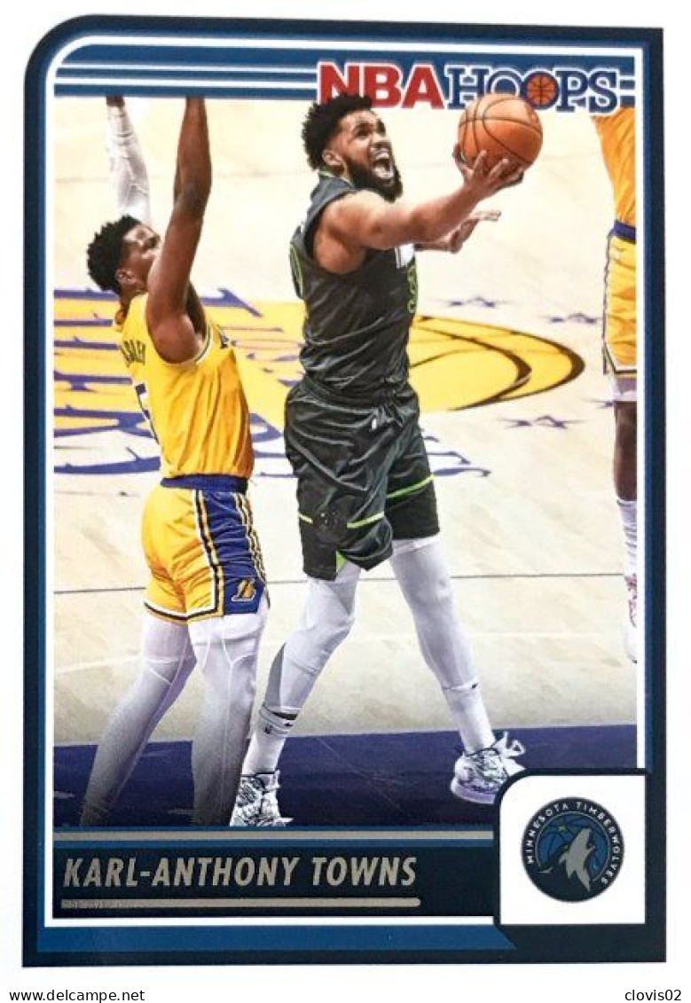 19 Karl-Anthony Towns - Minnesota Timberwolves - Carte Panini 2023-2024 NBA Hoops Base Cards - Andere & Zonder Classificatie