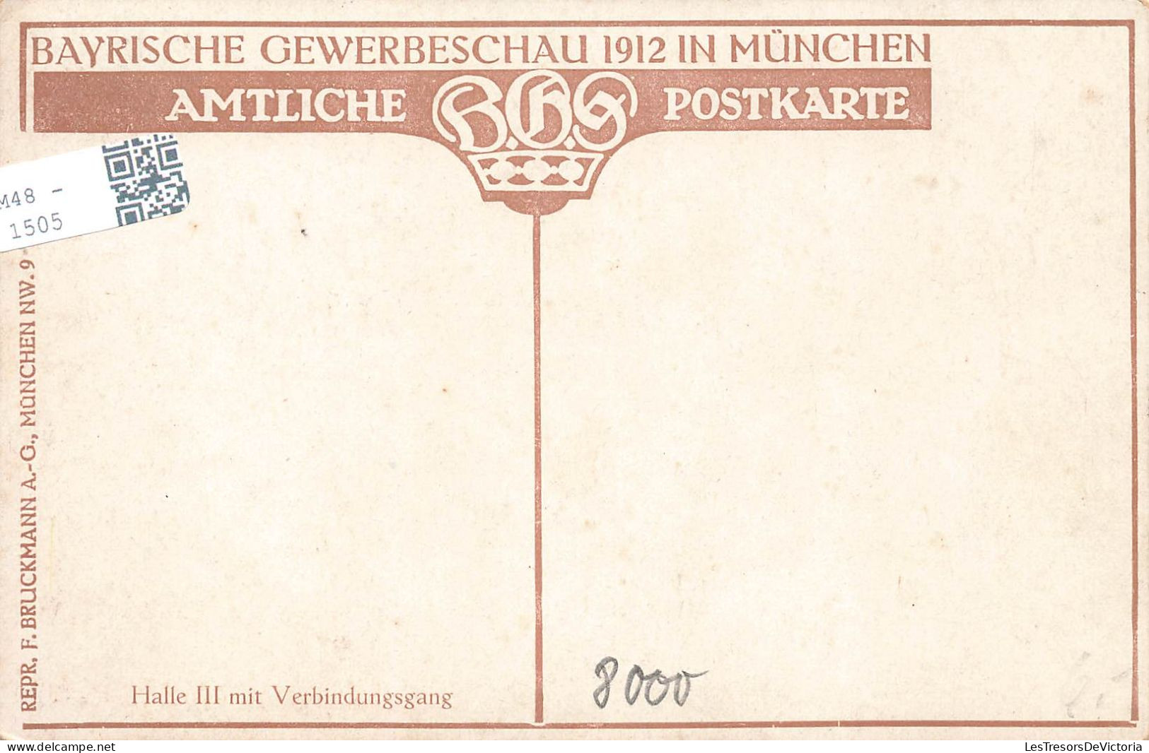 ALLEMAGNE - Bayrische Gewerbeschau 1912 In Munchen - Halle III Mit Verbindungsgang - Carte Postale Ancienne - München