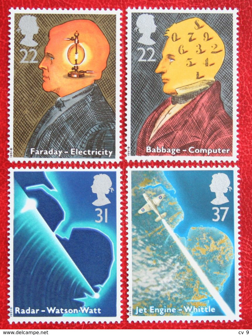 British Scientific Achievements SCIENTISTS (Mi 1320-1323) 1991 POSTFRIS MNH ** ENGLAND GRANDE-BRETAGNE GB GREAT BRITAIN - Unused Stamps