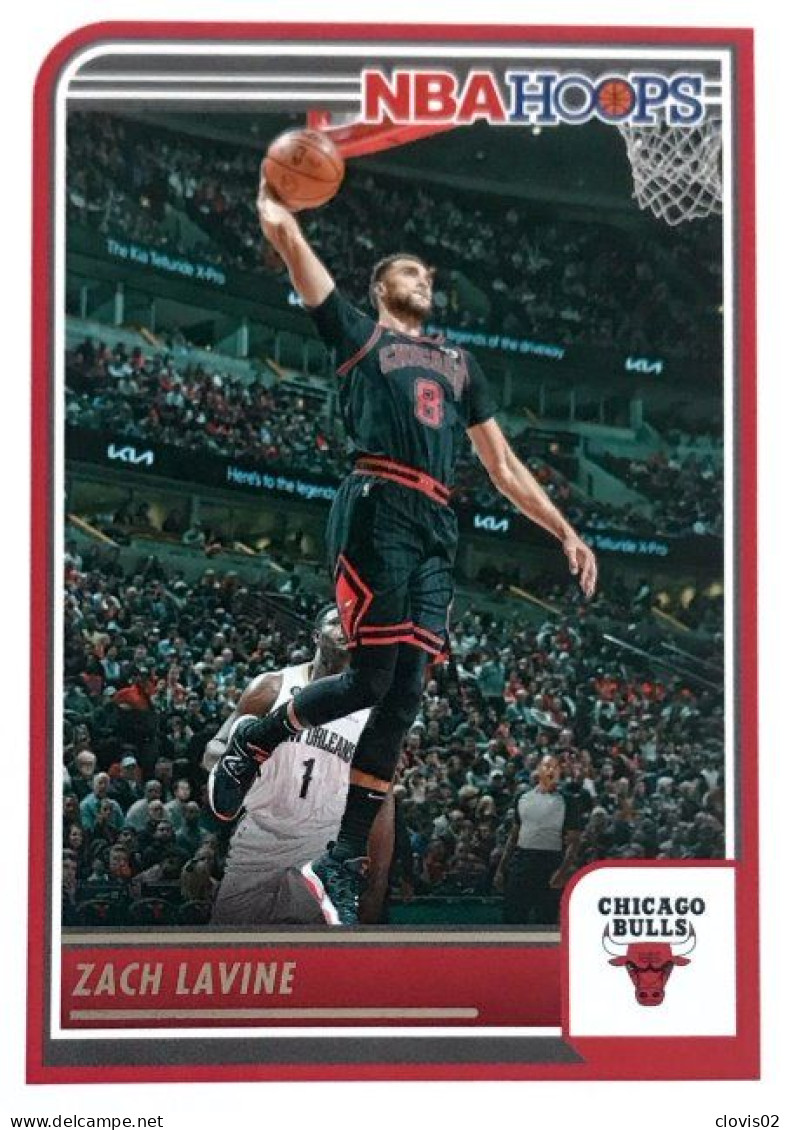 26 Zach LaVine - Chicago Bulls - Carte Panini 2023-2024 NBA Hoops Base Cards - Andere & Zonder Classificatie