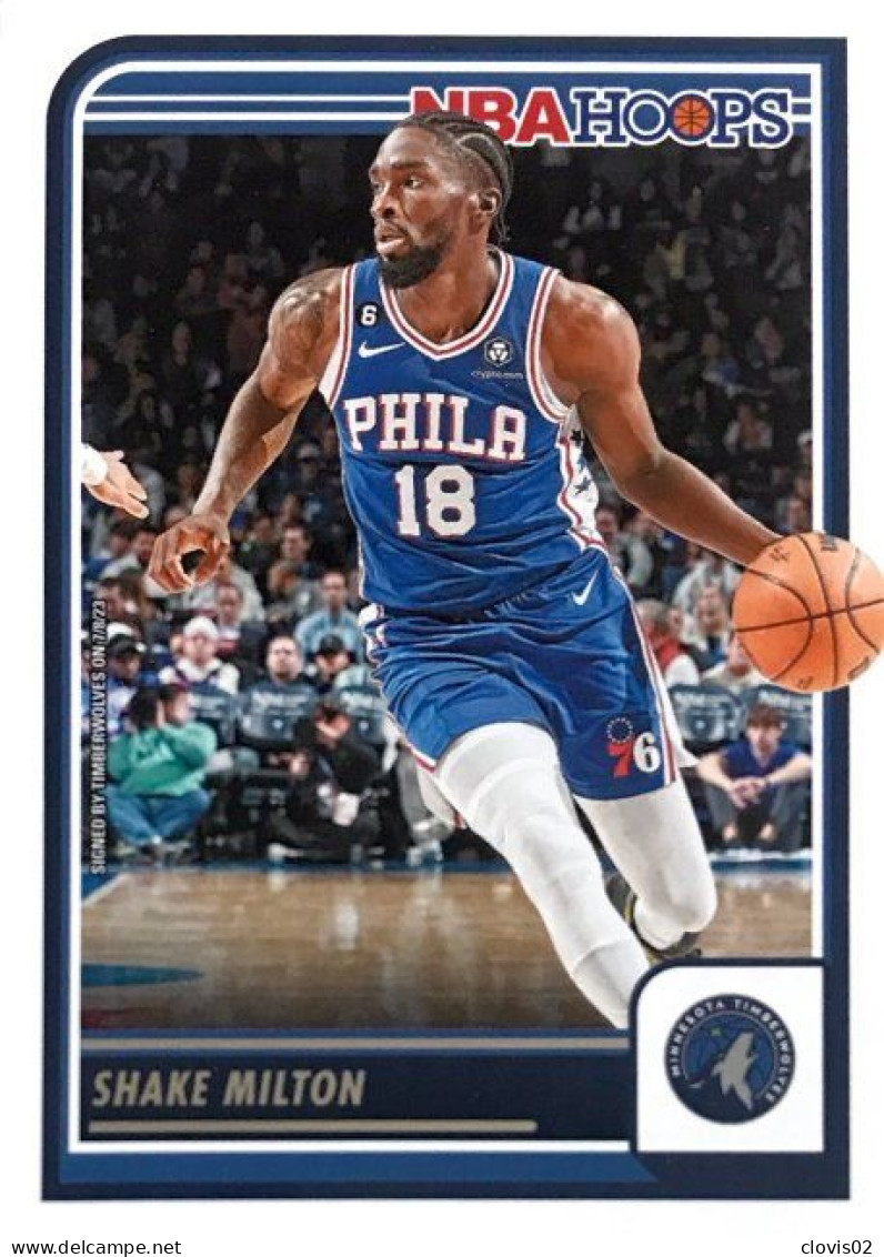 33 Shake Milton - Minnesota Timberwolves - Carte Panini 2023-2024 NBA Hoops Base Cards - Sonstige & Ohne Zuordnung