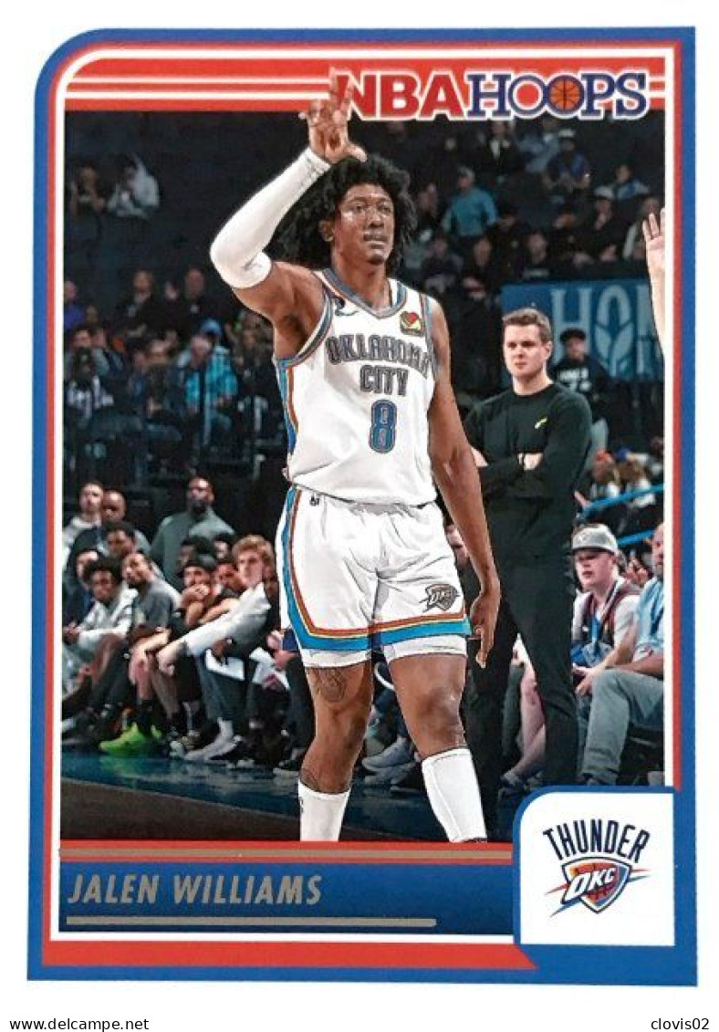 39 Jalen Williams - Oklahoma City Thunder - Carte Panini 2023-2024 NBA Hoops Base Cards - Andere & Zonder Classificatie