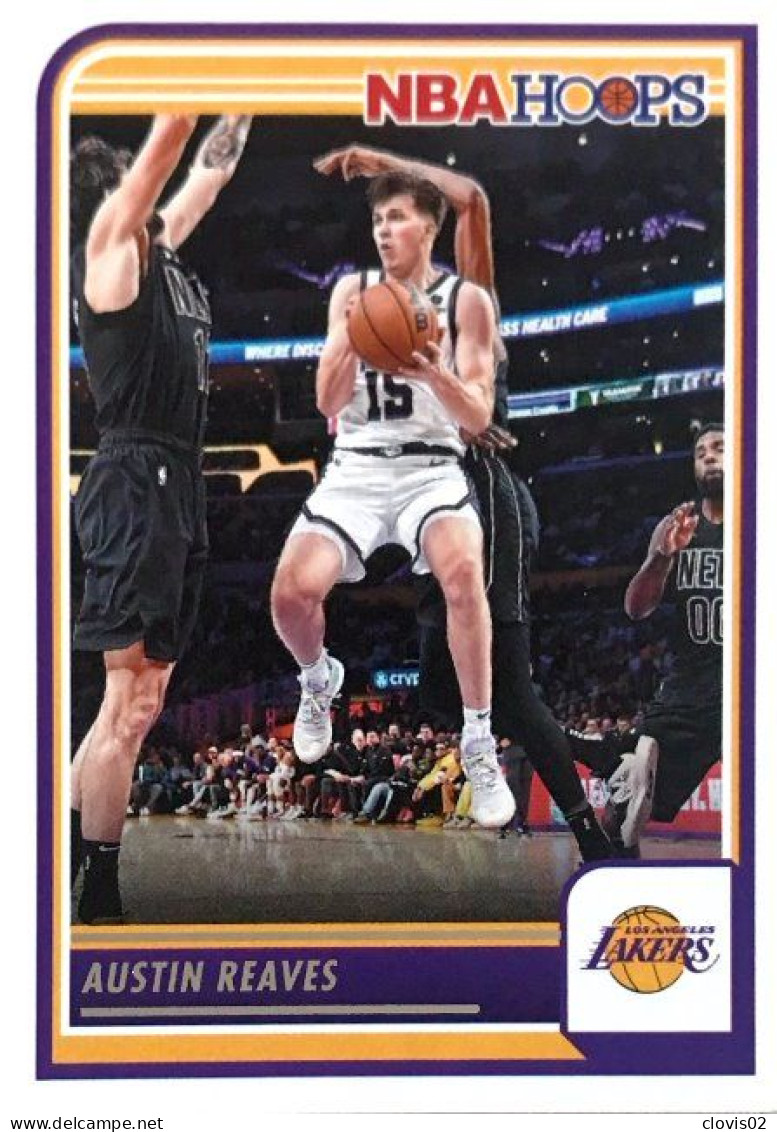 41 Austin Reaves - Los Angeles Lakers - Carte Panini 2023-2024 NBA Hoops Base Cards - Autres & Non Classés