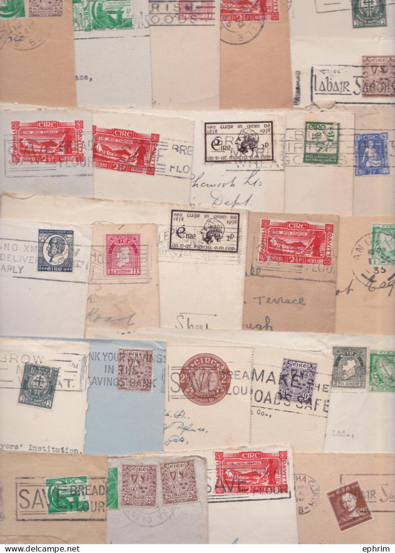 Irlande Eire Ireland Old Mail Stamp Short Cover Lettre Timbre Lot De 132 Lettres Anciennes Baile Atha Cliath Corcaigh... - Verzamelingen & Reeksen