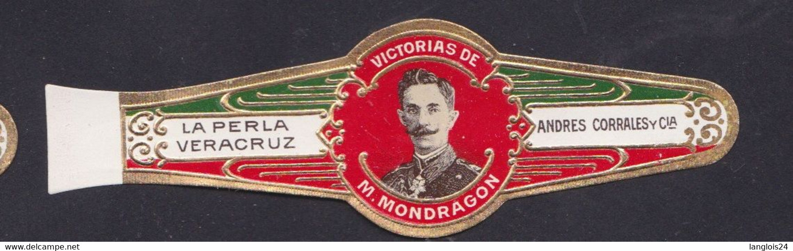 Ancienne Bague De Cigare Vitola B177 Homme Mondragon - Bauchbinden (Zigarrenringe)