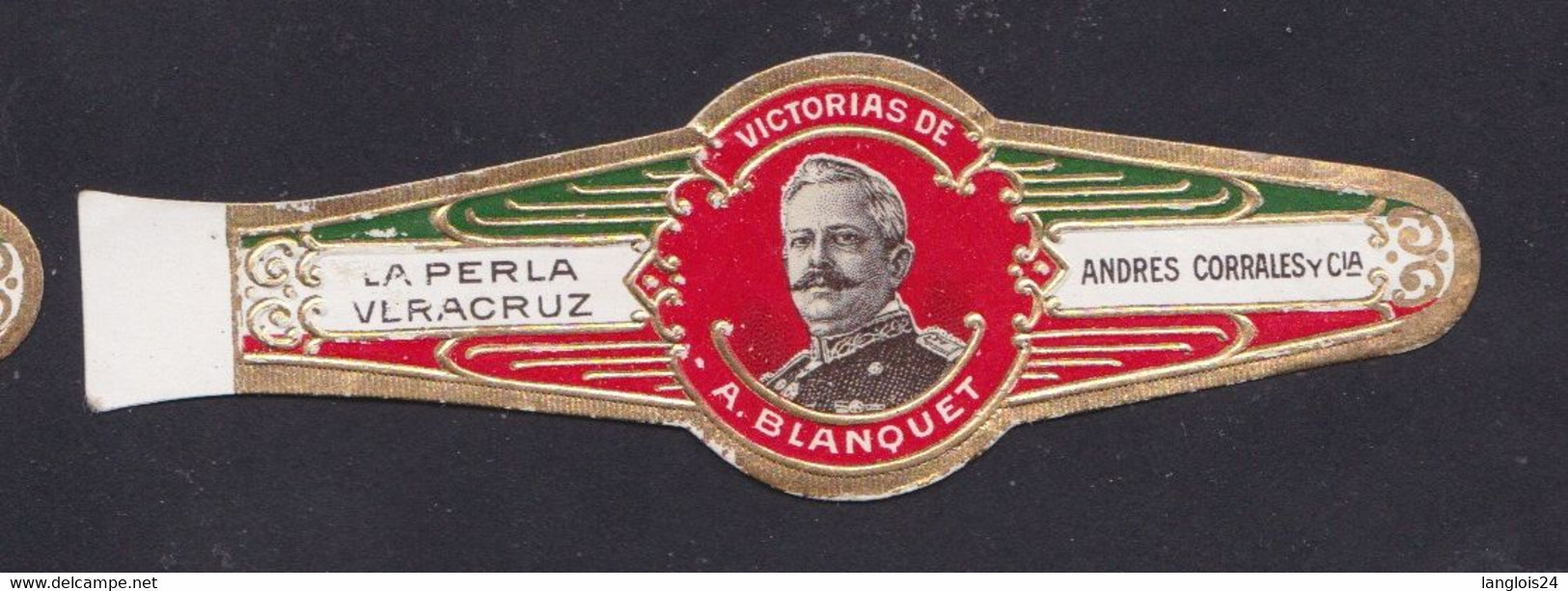 Ancienne Bague De Cigare Vitola B177 Homme Blanquet - Sigarenbandjes