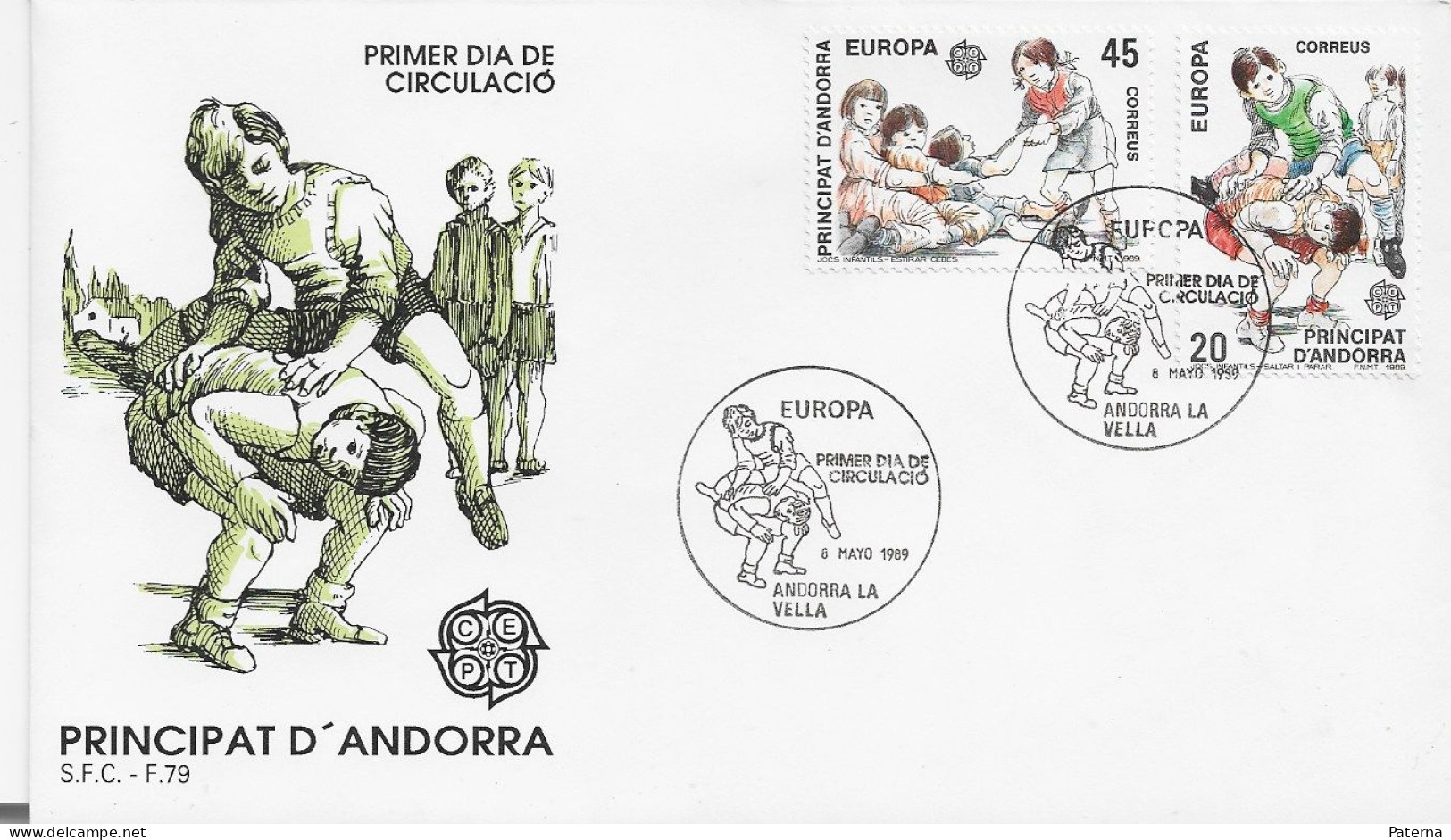 3857 FDC Andorra La Vella  1989, Europa - Lettres & Documents