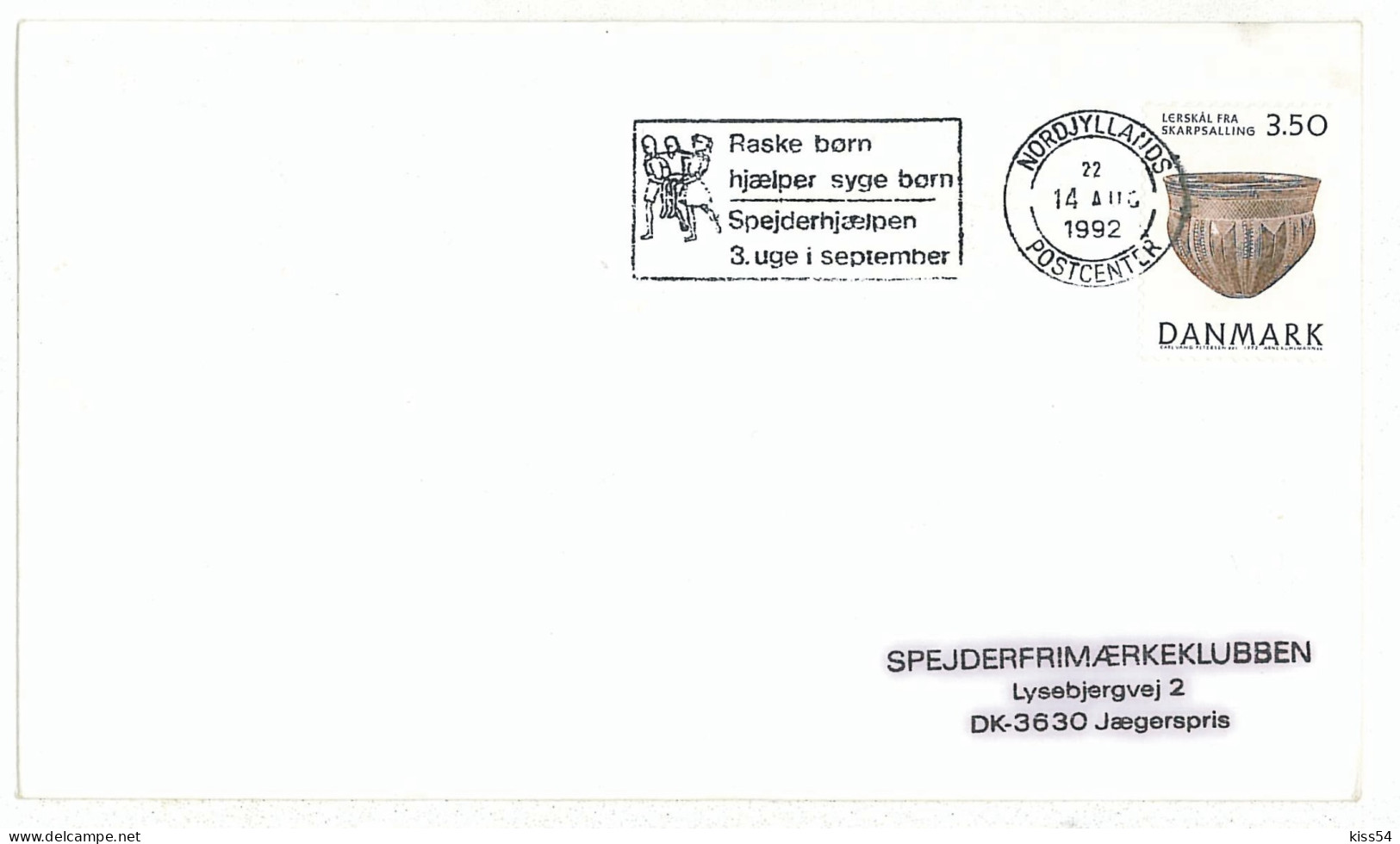 SC 25 - 123-a Scout DENMARK - Cover - Used - 1992 - Covers & Documents