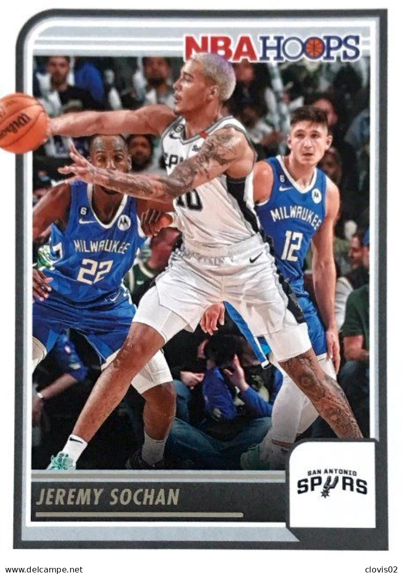 54 Jeremy Sochan - San Antonio Spurs - Carte Panini 2023-2024 NBA Hoops Base Cards - Sonstige & Ohne Zuordnung
