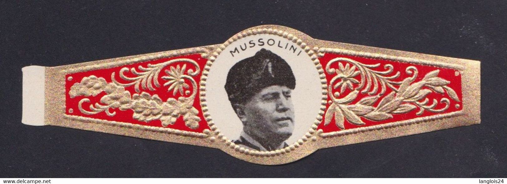 Ancienne Bague De Cigare Vitola B183 Homme Mussolini - Cigar Bands